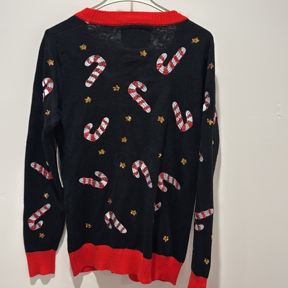 Tipsy Elves Womens NWT Ugly Christmas Cookie Cutter 4 Button Cardigan Sweater - Picture 6 of 7